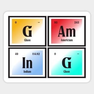 Gaming | Periodic Table Sticker